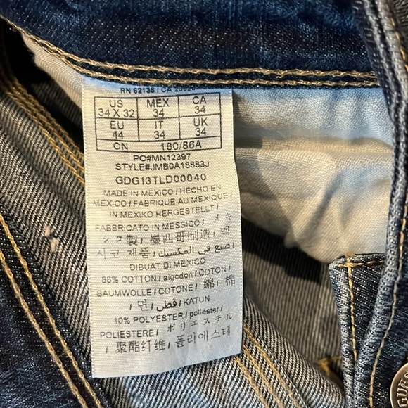Men’s Guess jeans 34/32 slim fit - Picture 4 of 4